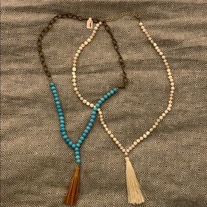TWO tassel necklaces 😍